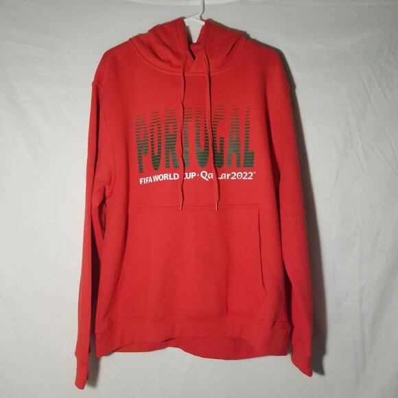 Fifa World Cup Qatar 2022 Official Licensed Portugal Red Hoodie Sweatshirt Men M - Picture 3 of 15